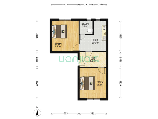 水电宾馆78号 2室0厅1卫 62平方