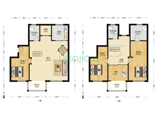 弘阳悦禧苑 4室1厅3卫 216平方