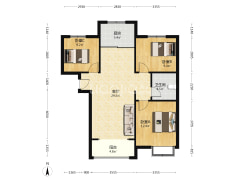 天伦湾馨园 3室2厅 南 北-涿州天伦湾馨园户型图