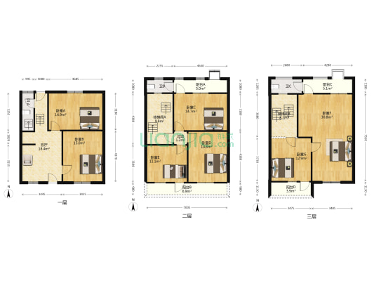 齐联里 7室1厅3卫 128平方