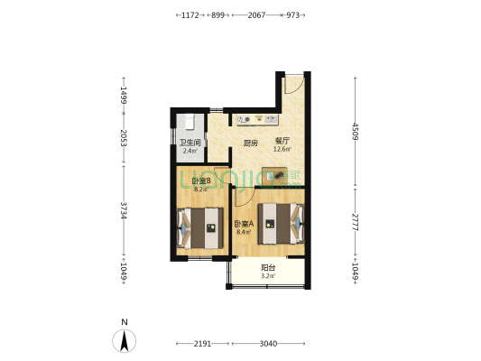 长宁支路310弄 2室1厅1卫 43平方