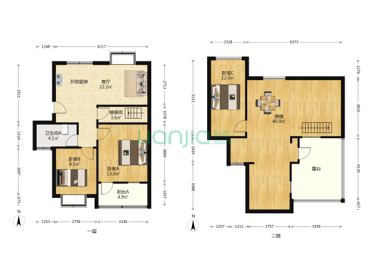 高新花园 3室1厅1卫 119平方