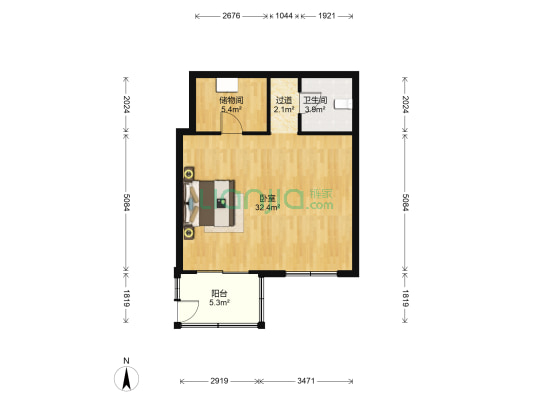 刀剪小区 1室0厅1卫 109平方