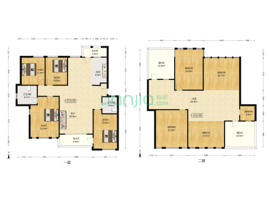 世纪花城 4室1厅2卫 221平方