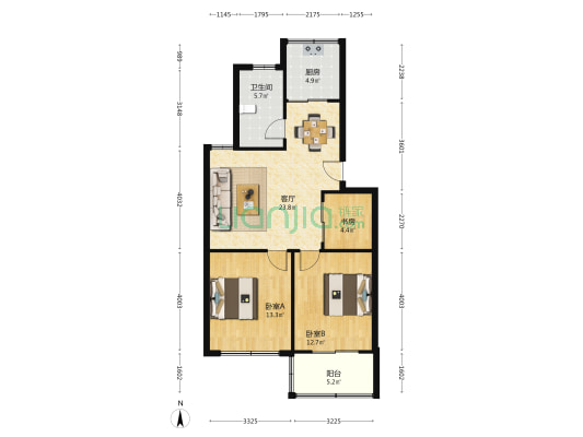 长汀弥勒一苑 3室1厅1卫 87平方