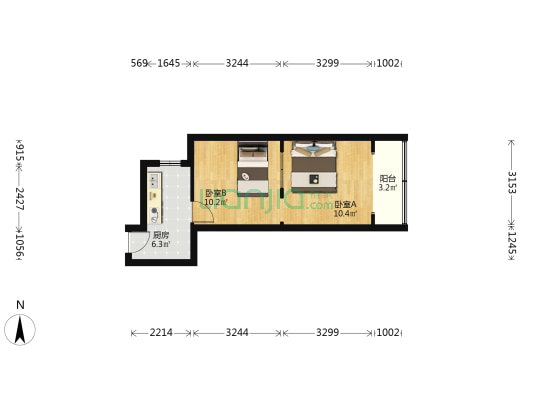 牌楼路23-29号 2室0厅0卫 41平方