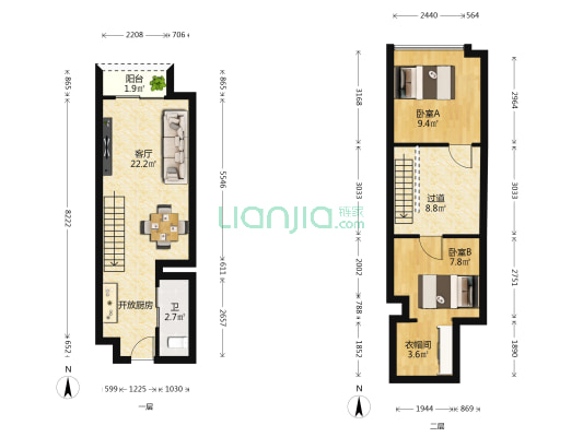 龙光玖云著 2室1厅1卫 41平方