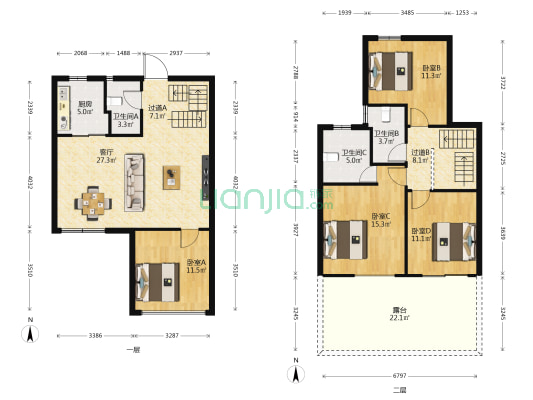 万科九如府 4室1厅3卫 109平方