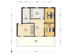 鼓楼大街成熟配套南北通透带大露台总价低刚需可入手-涿州涿州市医院家属院南区户型图