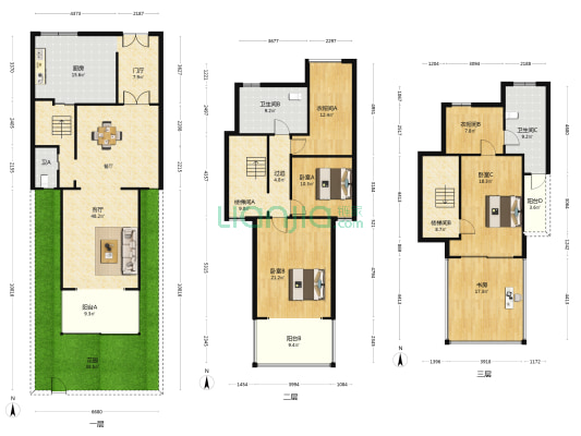 御墅花园(别墅) 4室1厅3卫 242平方