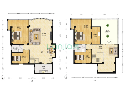 岳口小区 4室2厅2卫 204平方