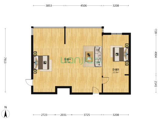 鑫磊大厦 2室0厅0卫 123平方