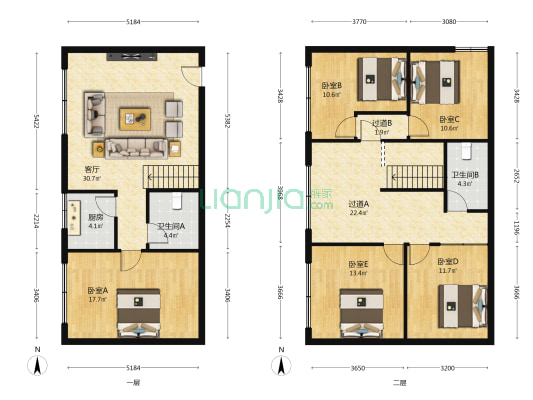 新添大道南段28号 5室1厅2卫 150平方