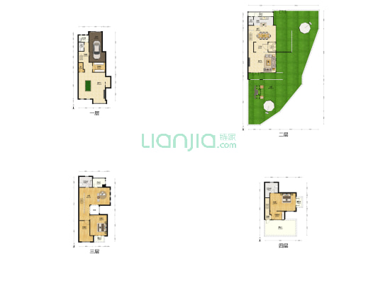 万科溪之谷别墅 4室3厅4卫 212平方