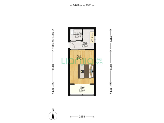航运小区 1室0厅1卫 28平方