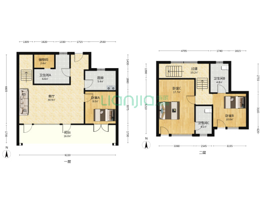 花博汇桃李春风 3室1厅3卫 133平方