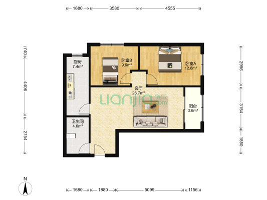 采光好，交通方便，公园，幼儿园-户型图
