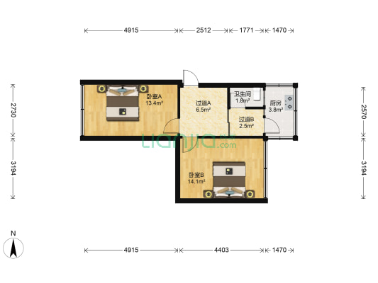 山上三幼街 2室0厅1卫 55平方