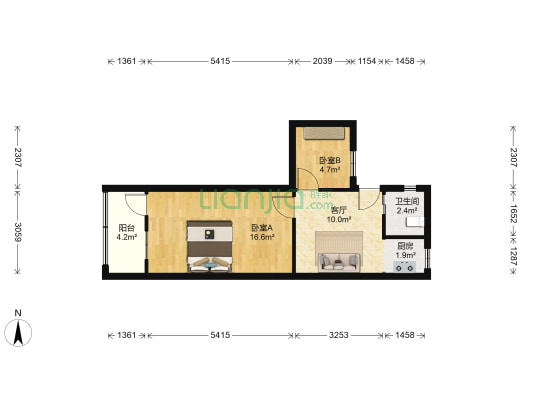 军督司巷 2室1厅1卫 51平方