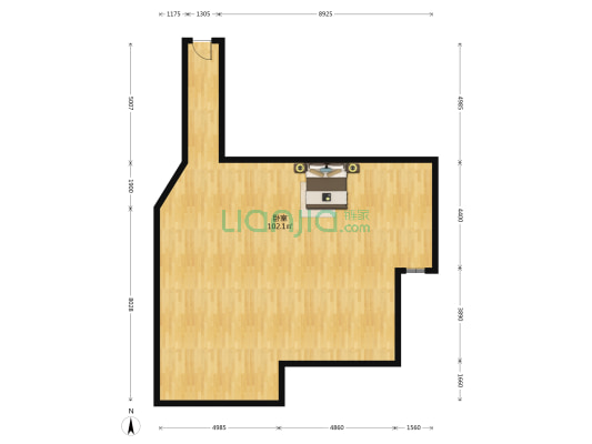 房建大厦 1室0厅0卫 116平方