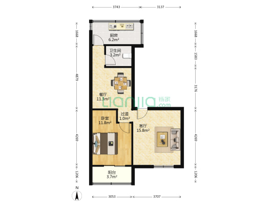 碑林区城市管理局家属院 1室2厅1卫 61平方