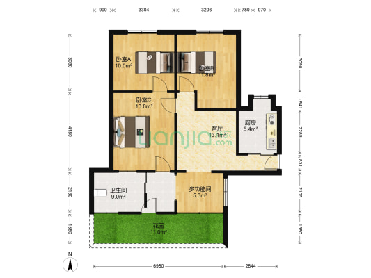 西苑小区 4室1厅1卫 75平方
