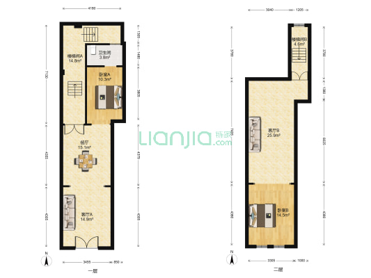 润通尚城 2室3厅1卫 120平方