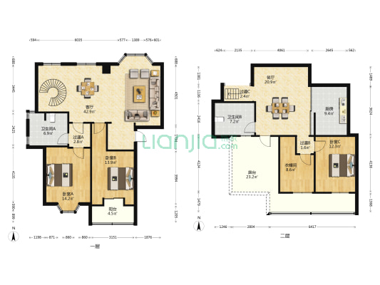 景泰嘉苑 3室2厅2卫 104平方