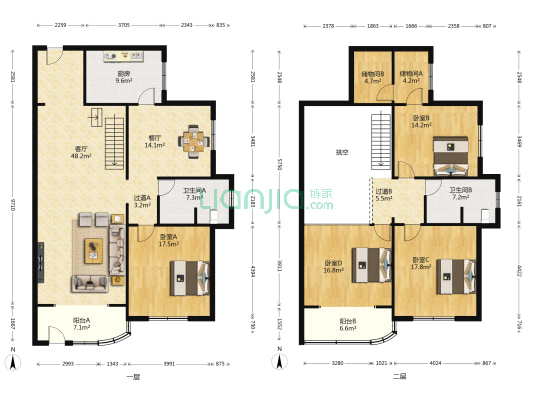 三宏公寓 4室2厅2卫 240平方
