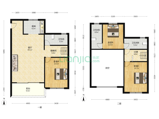 碧桂园•云邸 3室1厅3卫 166平方