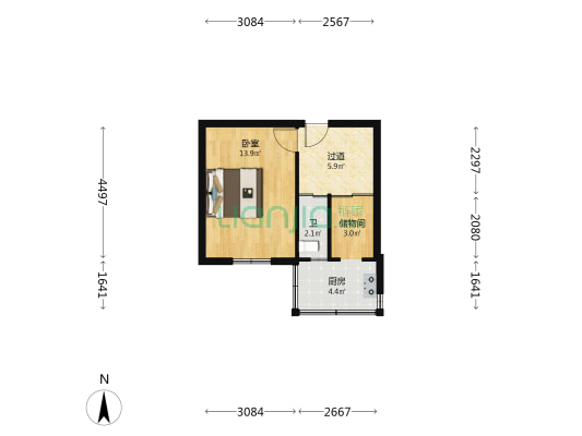 大洪桥 1室0厅1卫 36平方