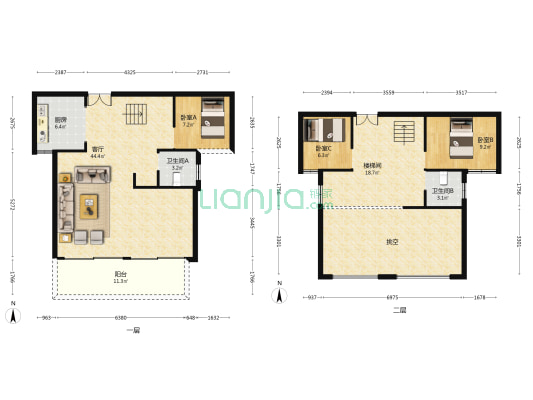 帝辰观澜荟锦 3室1厅2卫 137平方