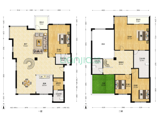 舜苑 4室1厅4卫 273平方