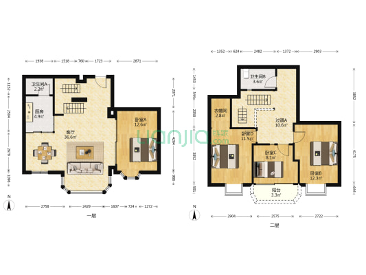 富兴阁 4室1厅2卫 161平方
