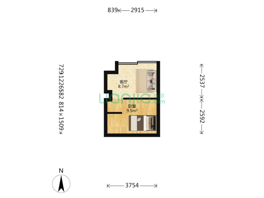文峰小区 1室1厅0卫 69平方