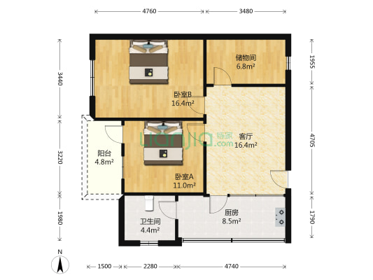 五层街31号 2室1厅1卫 73平方