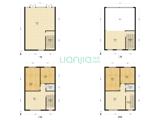 华西汽贸城 4室4厅2卫 255平方