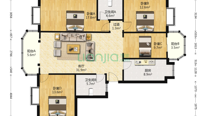 江南公寓二手房实景图