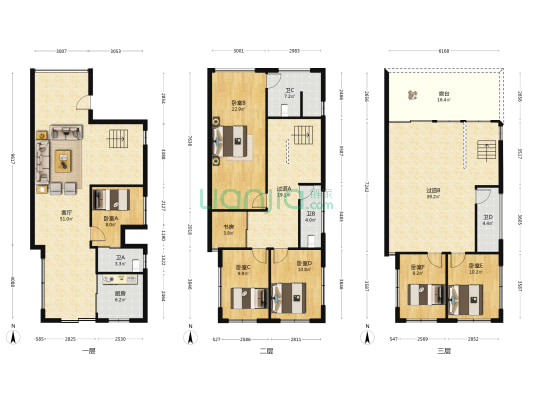 玫瑰山庄 7室1厅4卫 131平方