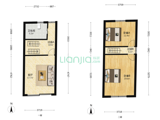 校园巷 2室1厅1卫 85平方
