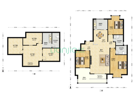 华府御庭 3室2厅3卫 215平方
