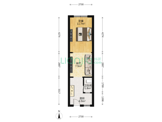 永叔路 1室1厅1卫 38平方