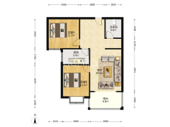 平安D区全阳两居简单装修，业主诚意出售-涿州平安D区户型图