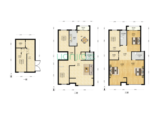 金地华宸公馆 3室1厅3卫 638平方