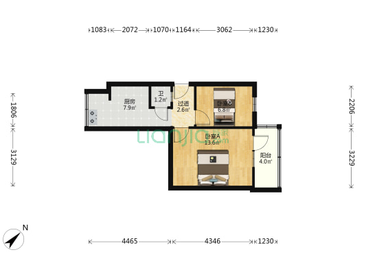 经华南路 2室0厅1卫 42平方