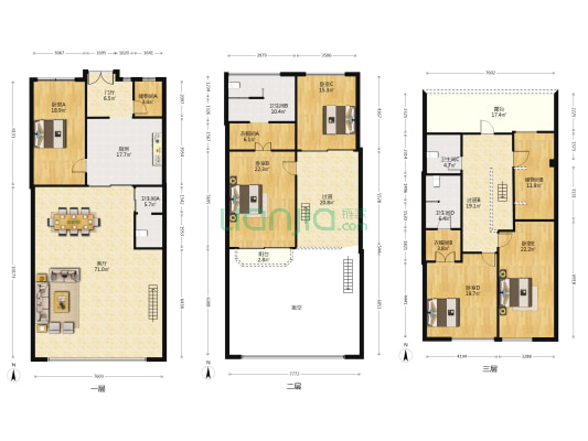双福园西区 5室1厅4卫 102平方