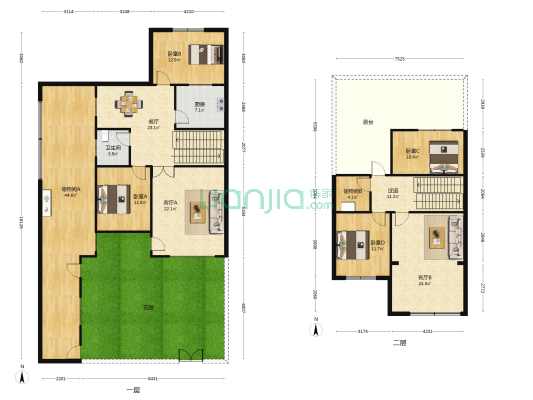华侨新村（河滨路） 4室3厅1卫 186平方