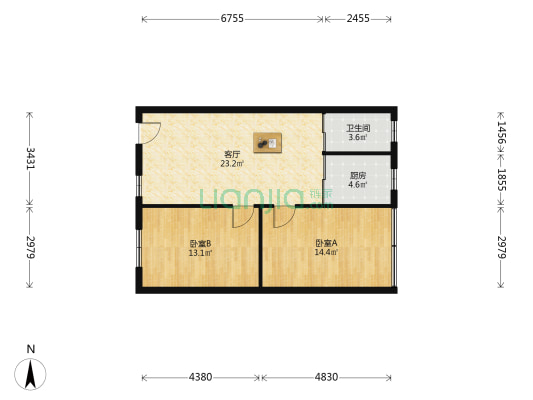沿江西路 2室1厅1卫 71平方