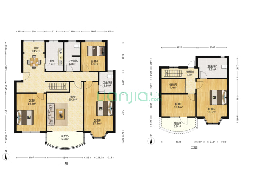 亭汇花苑 5室2厅3卫 184平方