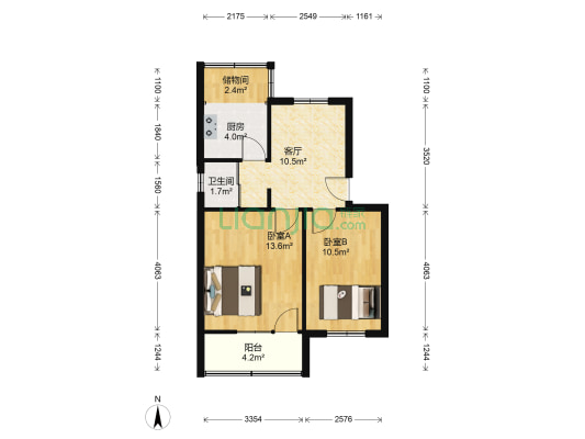 管道三公司第二生活小区 2室1厅1卫 57平方